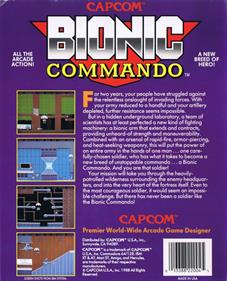 Bionic Commando (NTSC Version) - Box - Back Image