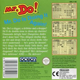 Mr. Do! - Box - Back Image