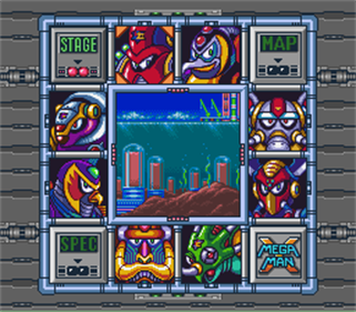 Mega Man X - Screenshot - Game Select Image