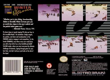 Tommy Moe's Winter Extreme: Skiing & Snowboarding - Box - Back Image