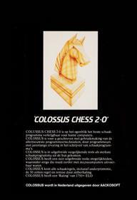 Colossus Chess 2.0 - Box - Back Image