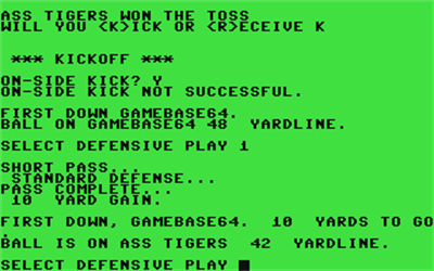 Football (Keypunch) - Screenshot - Gameplay Image