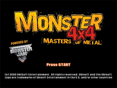 Monster 4x4: Masters of Metal - Screenshot - Game Title Image