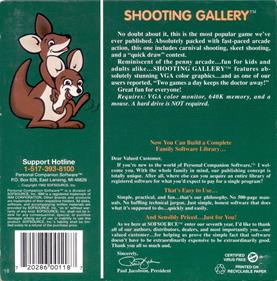 Shooting Gallery (1990) - Box - Back Image