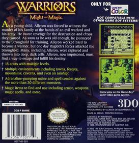 Warriors of Might and Magic - Box - Back Image