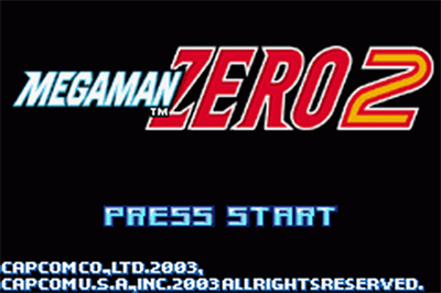 Mega Man Zero 2 - Screenshot - Game Title Image