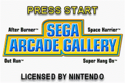 Sega Arcade Gallery - Screenshot - Game Title Image