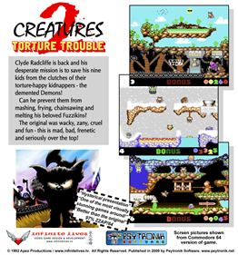 Creatures 2: Torture Trouble - Box - Back Image