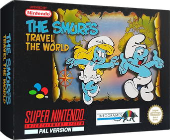 The Smurfs Travel the World - Box - 3D Image
