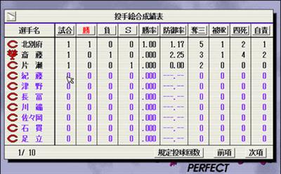 Mr. Pro Yakyuu Perfect - Screenshot - Gameplay Image