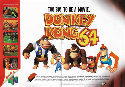 Donkey Kong 64 - Advertisement Flyer - Back Image