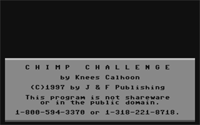 Calhoon's Chimp Challenge - Screenshot - Game Title Image