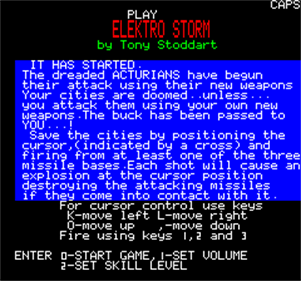 Elektro Storm - Screenshot - Game Title Image