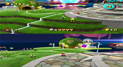 Super Mario Galaxy Multiplayer - Screenshot - Gameplay Image