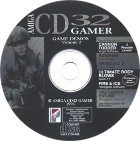 Amiga CD32 Gamer Cover Disc 2 - Disc