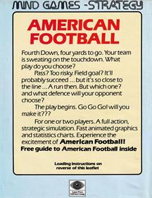 American Football - Box - Back Image