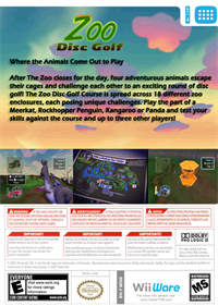Zoo Disc Golf - Box - Back Image