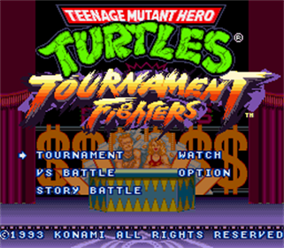 Teenage Mutant Ninja Turtles: Tournament Fighters - Screenshot - Game Title Image