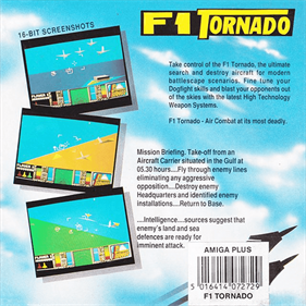 F1 Tornado - Box - Back Image