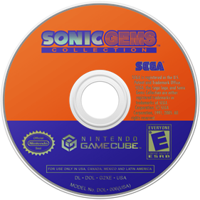 Sonic Gems Collection - Disc Image