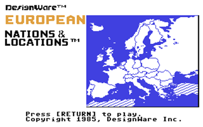 European Nations & Locations - Screenshot - Game Title Image