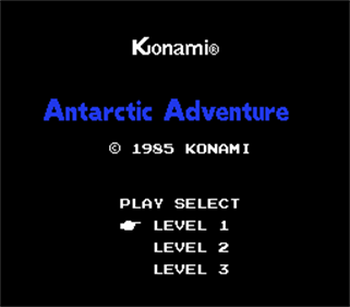 Antarctic Adventure - Screenshot - Game Title Image