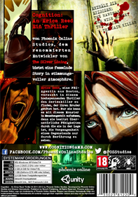 Cognition: An Erica Reed Thriller - Fanart - Box - Back Image