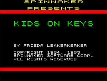 Kids on Keys - Screenshot - Game Title Image