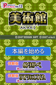 Puzzle Series Vol. 12: Akari - Screenshot - Game Title Image