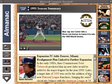 Microsoft Complete Baseball: 1994 Edition - Screenshot - Gameplay Image