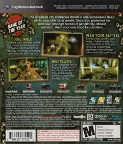 BioShock 2 - Box - Back Image