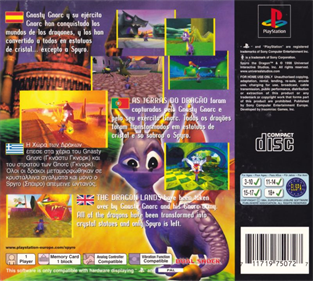 Spyro the Dragon - Box - Back Image