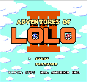 Adventures of Lolo 3 - Screenshot - Game Title Image