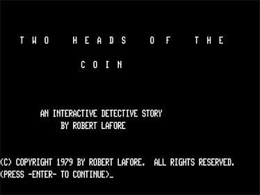 Two Heads of the Coin - Screenshot - Game Title Image