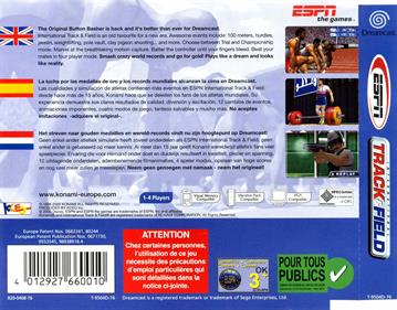 ESPN International Track & Field - Box - Back Image