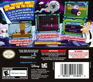 Phineas and Ferb: Quest for Cool Stuff - Box - Back Image