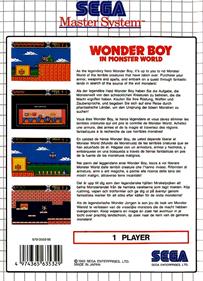 Wonder Boy in Monster World - Box - Back Image