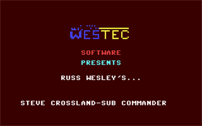 Steve Crossland: Sub Commander - Screenshot - Game Title Image