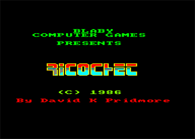 Ricochet (Blaby) - Screenshot - Game Title Image