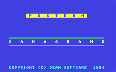 Xanagrams - Screenshot - Game Title Image