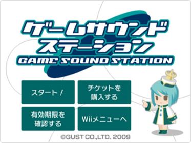 Game Sound Station - Screenshot - Game Title Image