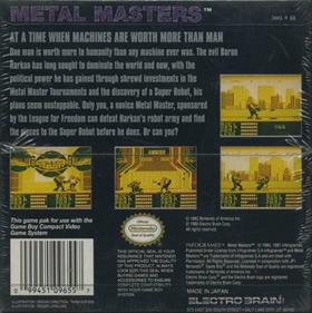 Metal Masters - Box - Back Image
