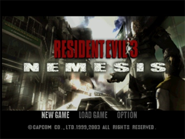 Resident Evil 3: Nemesis - Screenshot - Game Title Image