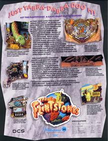 The Flintstones - Advertisement Flyer - Back Image