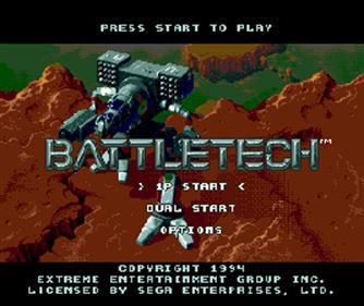 BattleTech: A Game of Armored Combat - Screenshot - Game Title Image