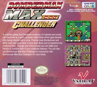 Bomberman Max: Red Challenger - Box - Back Image
