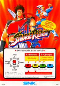Savage Reign - Arcade - Controls Information Image