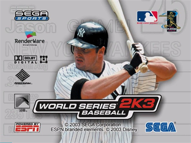 World Series Baseball 2K3 - Screenshot - Game Title Image