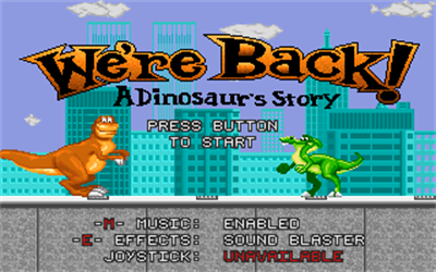 We're Back! A Dinosaur's Story - Screenshot - Game Title Image