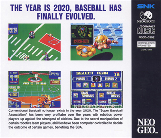 Super Baseball 2020 - Box - Back Image